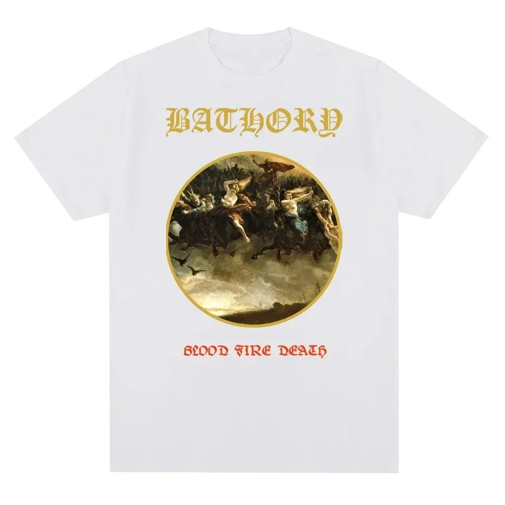 Harajuku Round Neck Summer Graphic Tees Streetwear New Fashion Women/Men's 3D Print Bathory Band Short Sleeve T Shirts