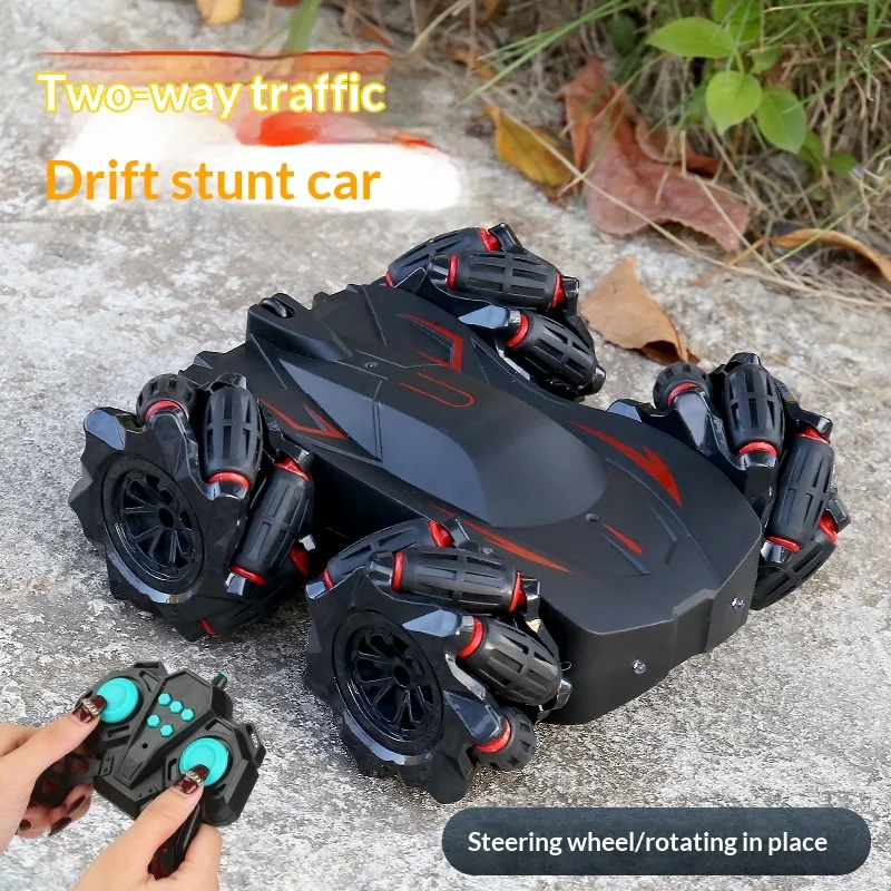 2.4G Remote Control Stunt Car 4Wd Double Sided Flip Drift Vehicle With Light Effect For Indoor Outdoor Entertainment