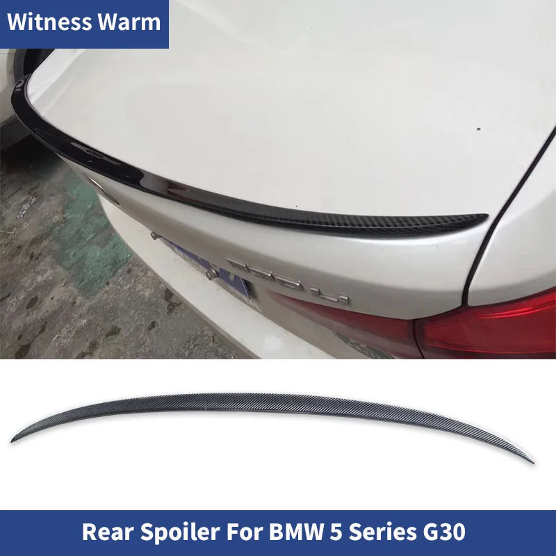 G30 M5 Style Spoiler Carbon Fiber Rear Wings Trunk Lip Spoiler for Bmw 5 Series G30 520i 530i 540i 550i Car Body Kit Sedan