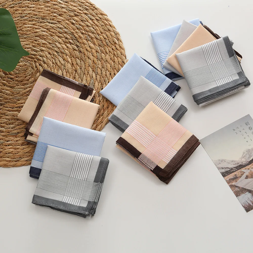 3/6/12 pezzi fazzoletto da uomo in cotone tinto da donna in cotone morbido e confortevole classico vintage nostalgico asciugamano 40 cm