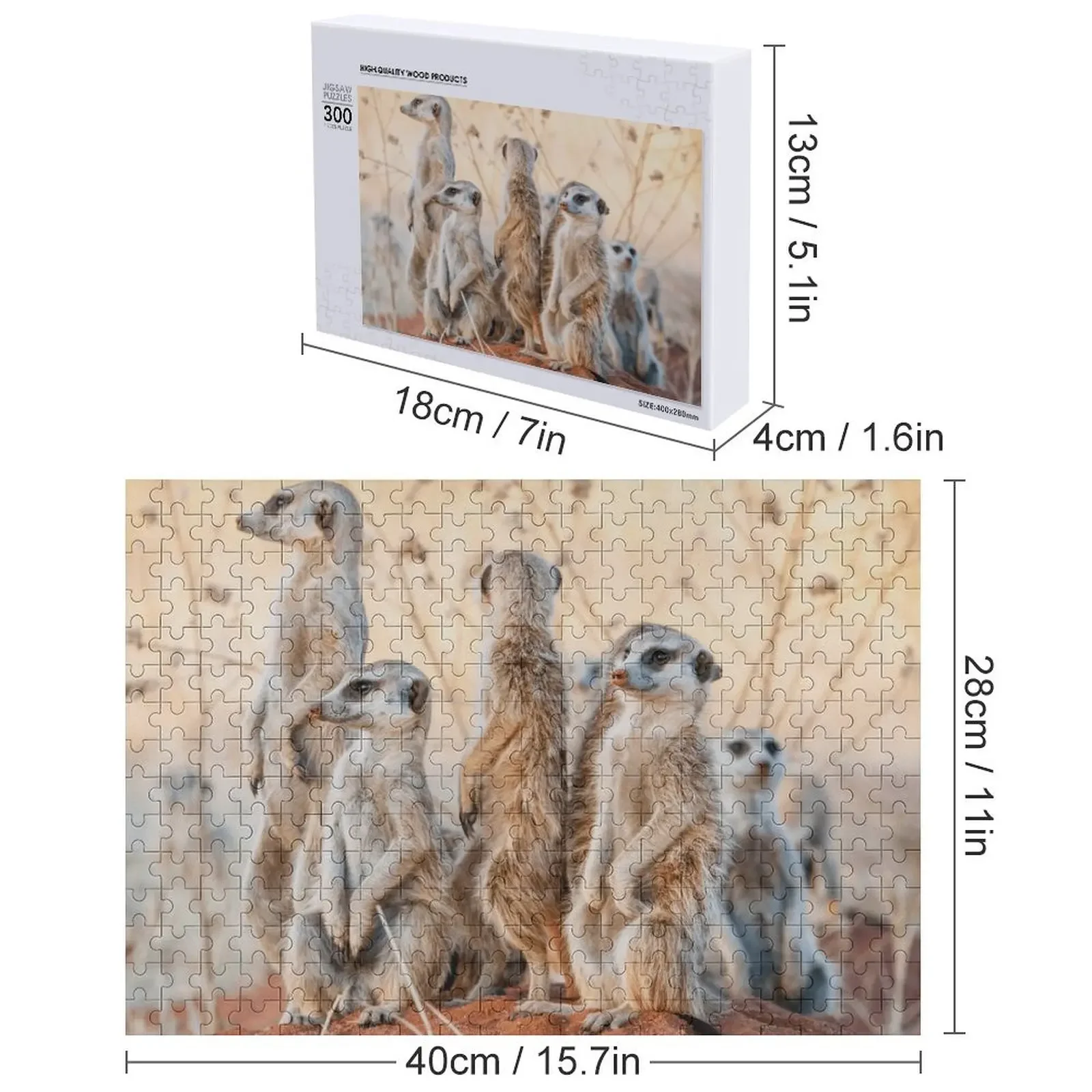 Африканская дикая природа - Сурикат Клан Пазл Персонализированный детский предмет Персонализированные игрушки Пазл