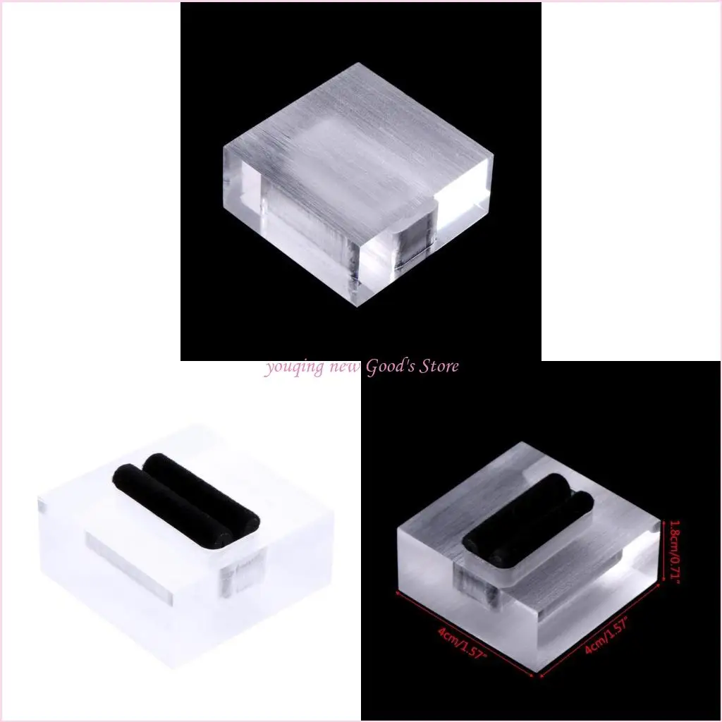 

57QA Ring Display Base Small Rectangle Showcase For Multiple Ring Women Girl Room