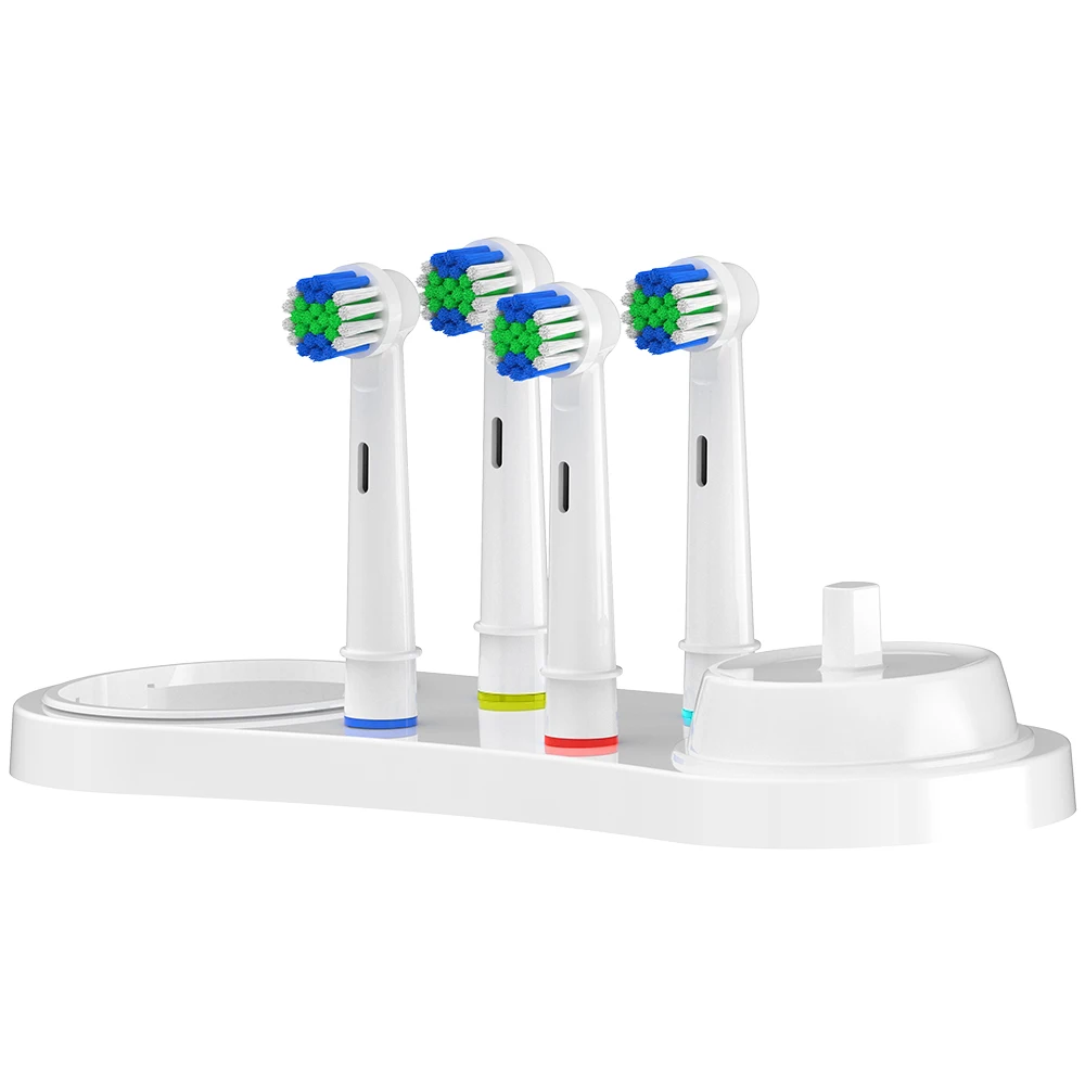 Professional Replacement Brush Heads and Toothbrush Head Holder Stand Charger Base, Compatible with Oral B Electric Toothbrushes