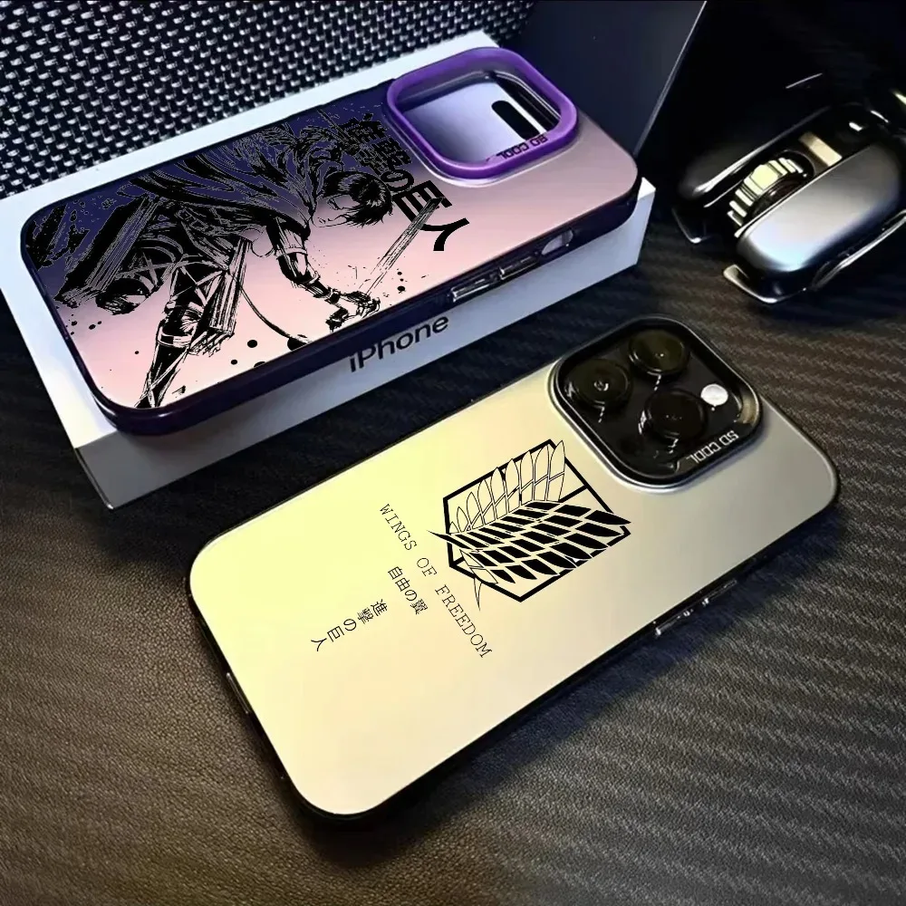 Heißer Anime Attack on Titan Handyhülle für iPhone 17 16e 16 15 14 13 12 11 mini Pro Max X XR XSMAX 8 7 Air Plus Sturzsicher Matt