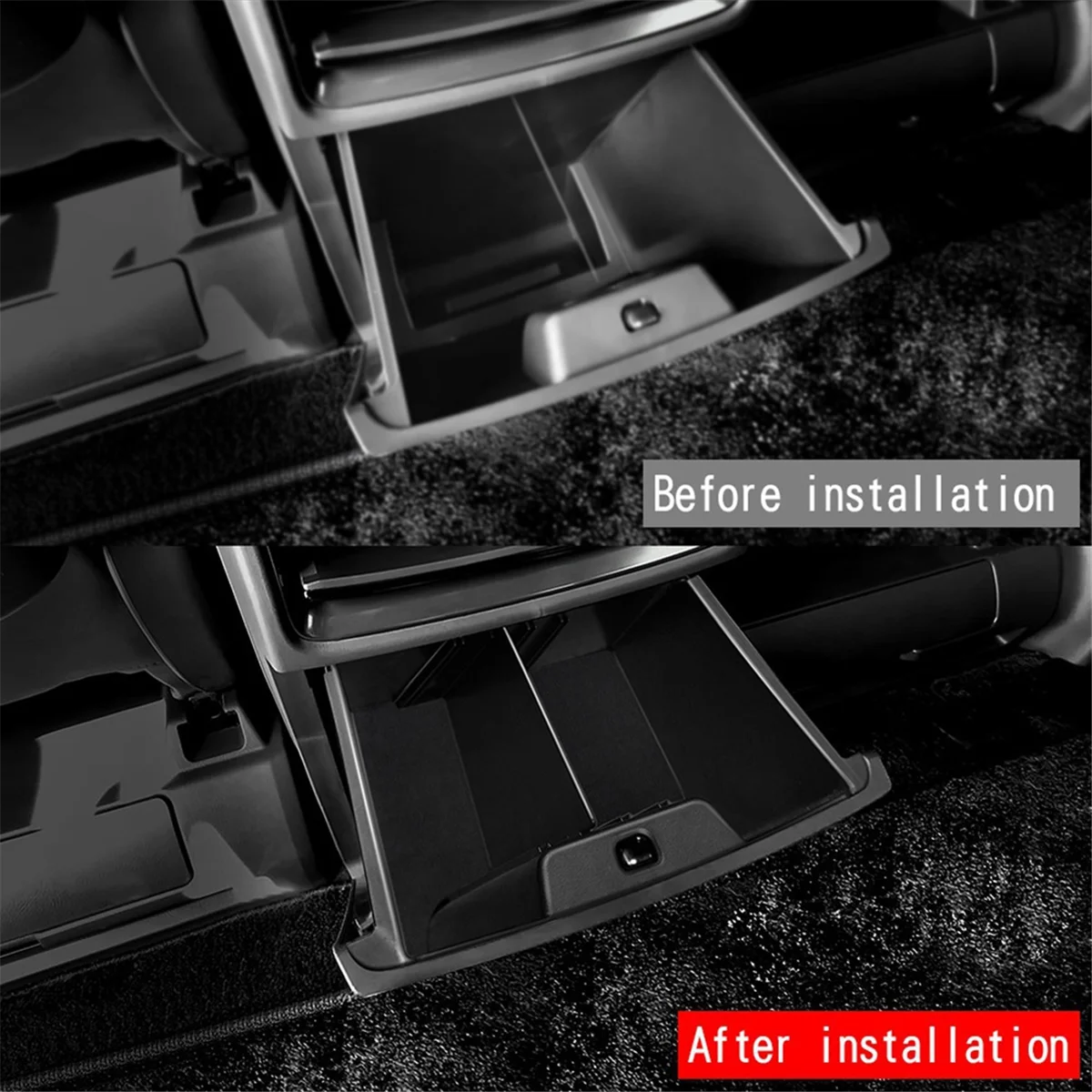 صندوق تخزين مخرج الهواء الخلفي للسيارة بقوة ملحقات داخلية لسيارة Toyota Alphard Vellfire 40 Series 2023+ RHD