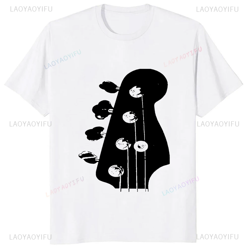 Humor Pritned Bass Guitar Graphic T Shirt Summer Style Harajuku Casual Fashion Comfort Breathe Man Clothing Y2k Streetwear Tees