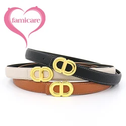 2023 Fashion New Trendy Luxury Designer Ladies Cowskin Leather Belt Waistband for Girls Women Metal Buckle with High Quality