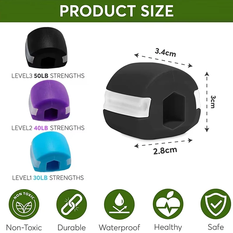 Fitness Ball Jaw Exerciser Facial Toner Reduce 2 Chin Relax Ball Gym Fitness Training  Simulator Silica Gel FaceAcc