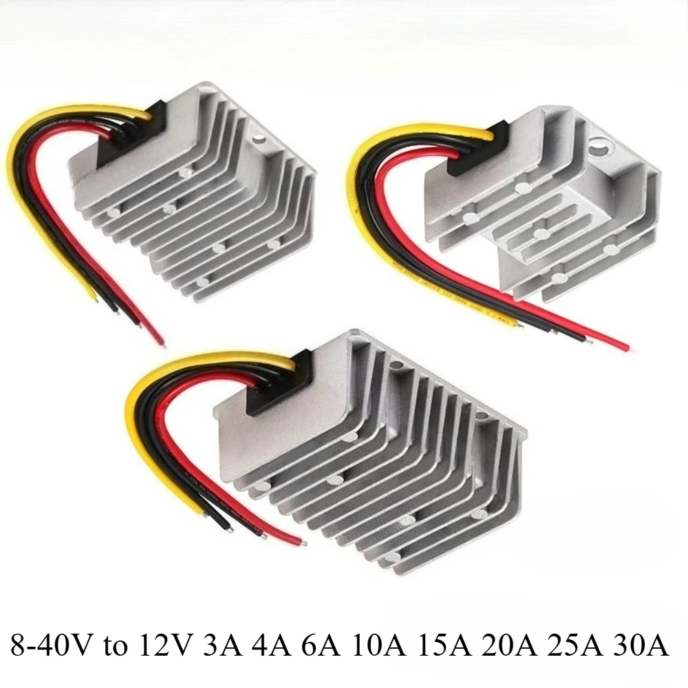 

8-40V to 12V 25A 3A 4A 6A 30A 10A 15A 20A 12V Power Supply Automatic Buck-Boost DC DC Converter Regulator for Cars Solar