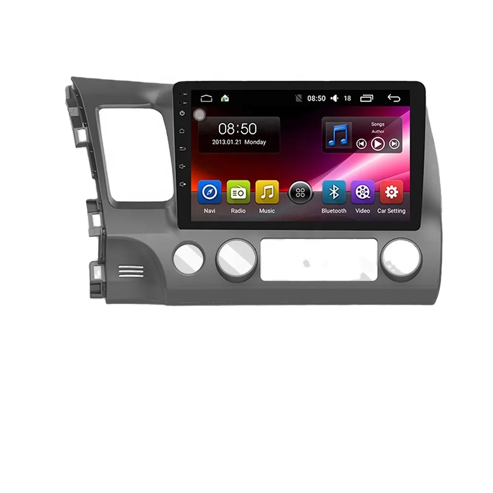 Hot Android 10.0 Car Stereo 6G+128G GPS Navigation Multimedia Video Head Unit RDS for Honda Civic 2004-2011 Car dvd Player