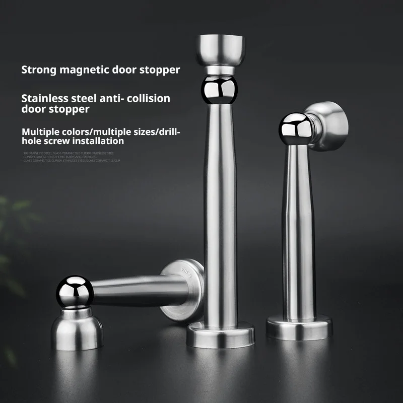 Heavy-Duty High-Grade SUS304 Steel Magnetic Door Catch, Wall Mount Door Keeper for Bedroom and Indoor Domestic Use