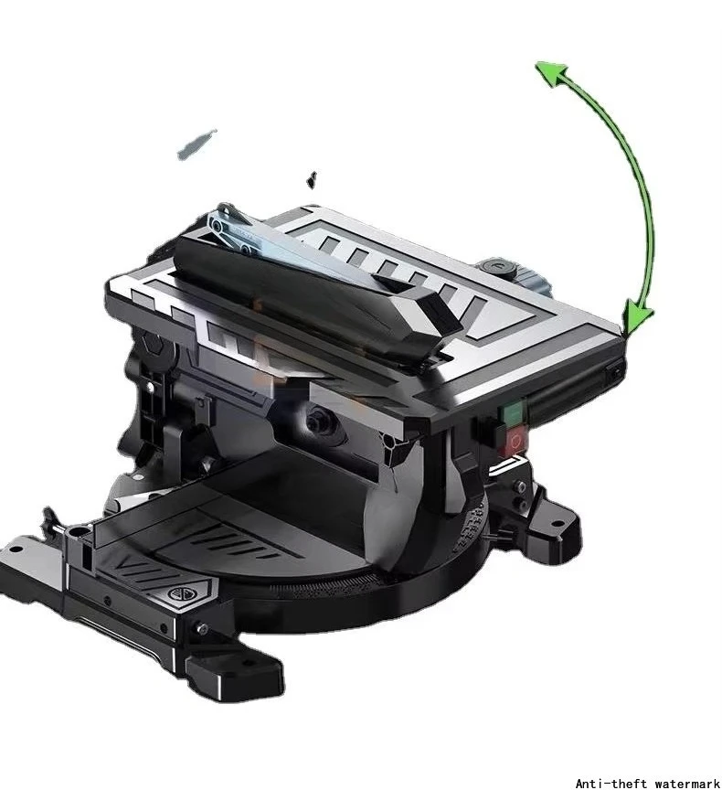 Hot-selling product in 2025: Electric miter saw with sliding composite material, suitable for cutting wood, PVC or soft metals.