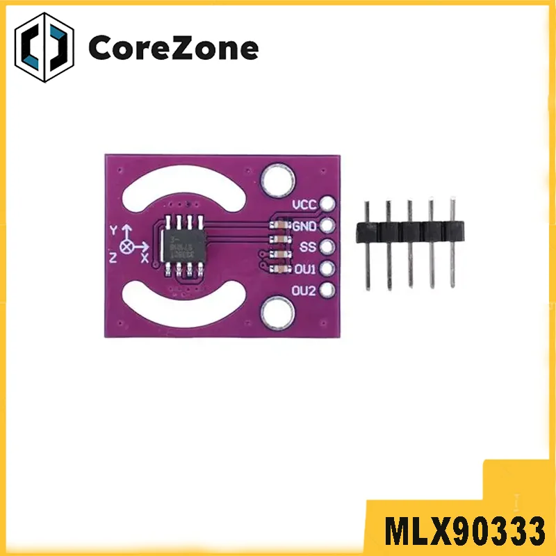 MCU-93 MLX90333 Digital 3D Joystick 3D Linear Position Sensor 3D Magnetometer SPI