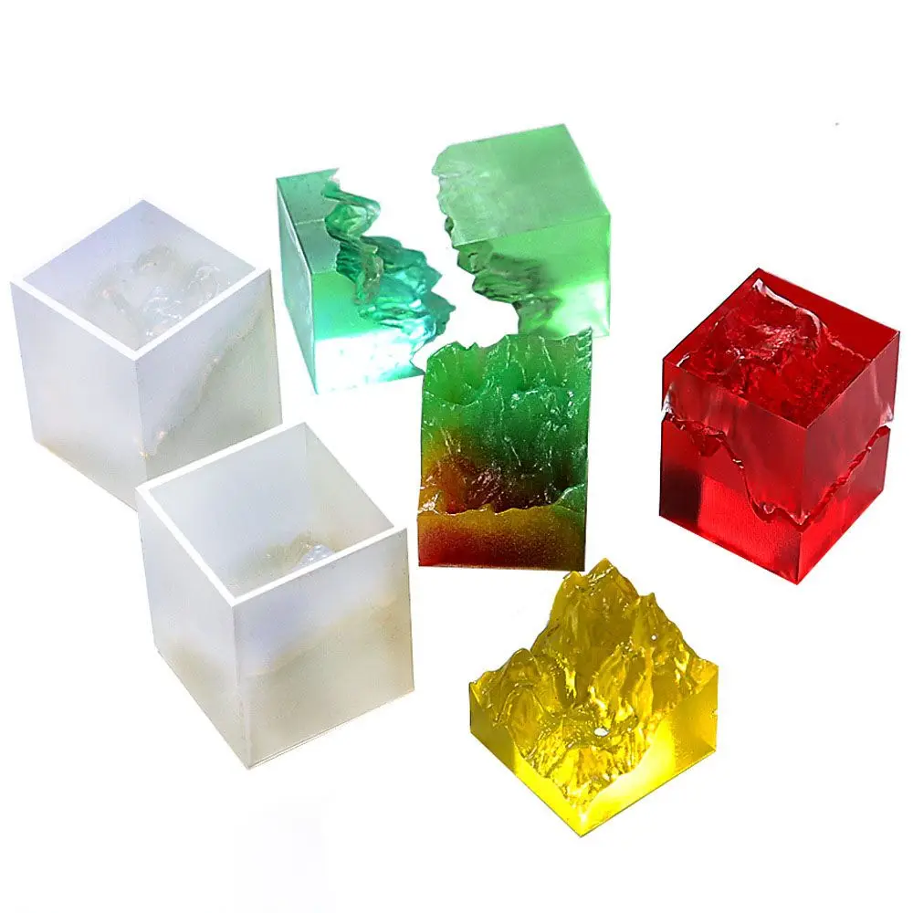 ديكور بسيط مكسور جبل المحيط جبل الثلج شفافة مجوهرات إكسسوار أدوات الحرف صنع المجوهرات قالب من السيليكون