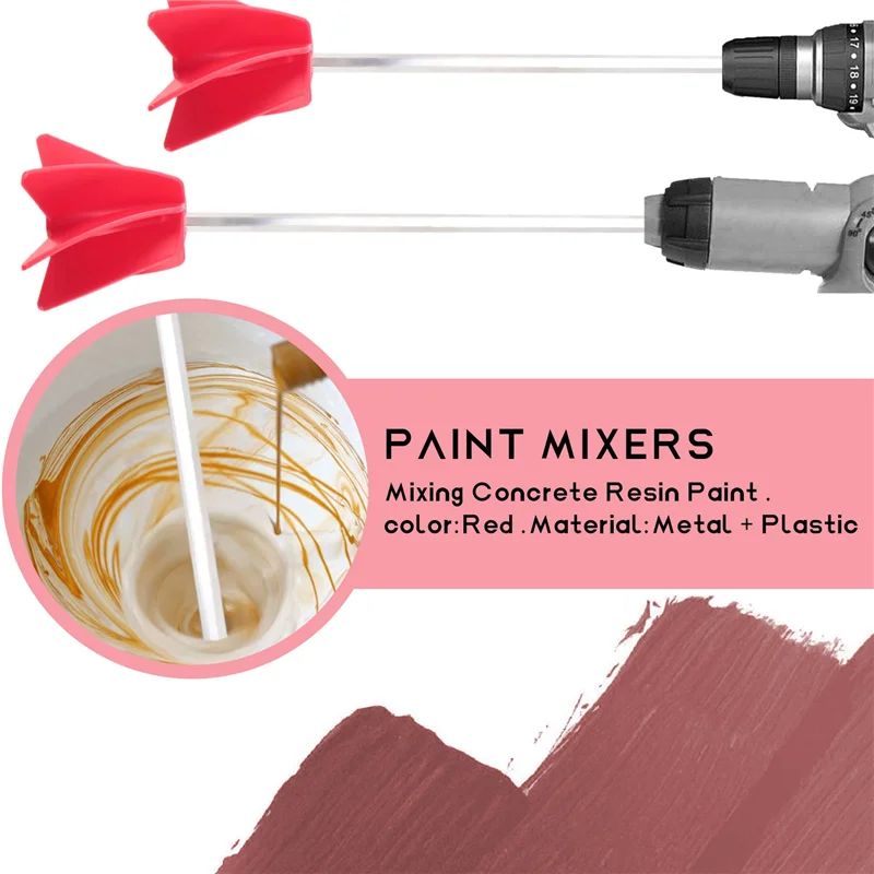 

BABZ-3Pcs Paint Mixer Drill Attachment, Paint Mixer For Drill,Paint Stirrer For Drill, Drill Paint Mixer For Most Drills