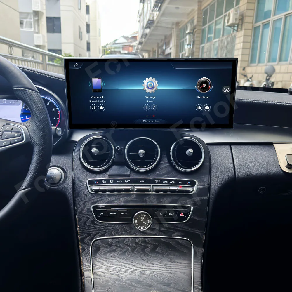 Qualcomm For Mercedes Benz C Class 2015-2019 W205 Car Radio CarPlay Android 14 HD Screen 15.8 