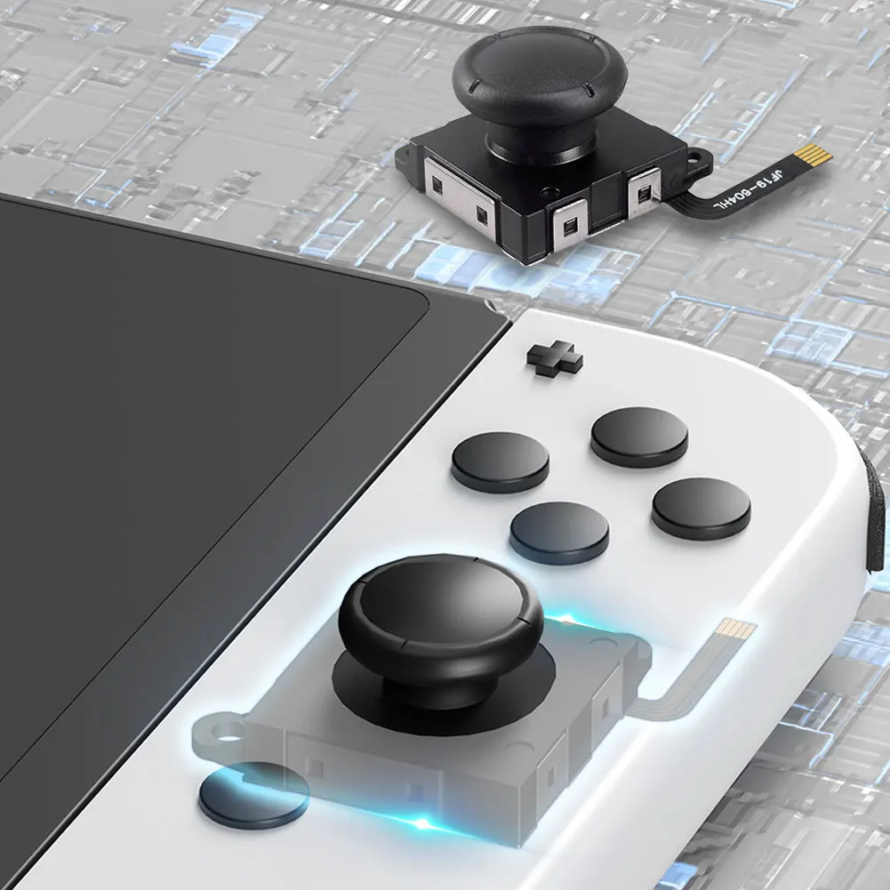 Hall Sensing Joystick No Drifting Hall Controller 3D Analog Stick Sensor Potentiometer Module for Swicth/Switch OLED/Switch Lite image 2