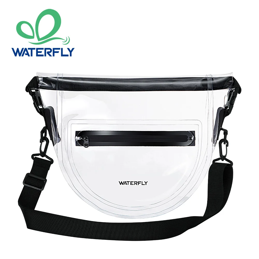 WATERFLY Clear Bag Stadium Approved Clear Crossbody Purse See Through Handbag Transparent Stadium Security Travel Events