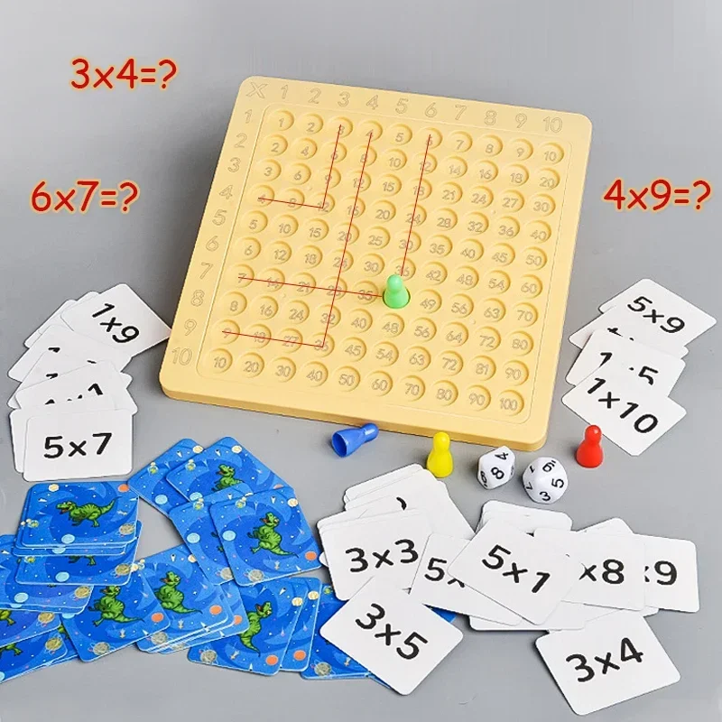 New Montessori Educational Math Toys for Baby Kids 99 Multiplication Addition Table Preschool Math Arithmetic Teaching Aids Gift