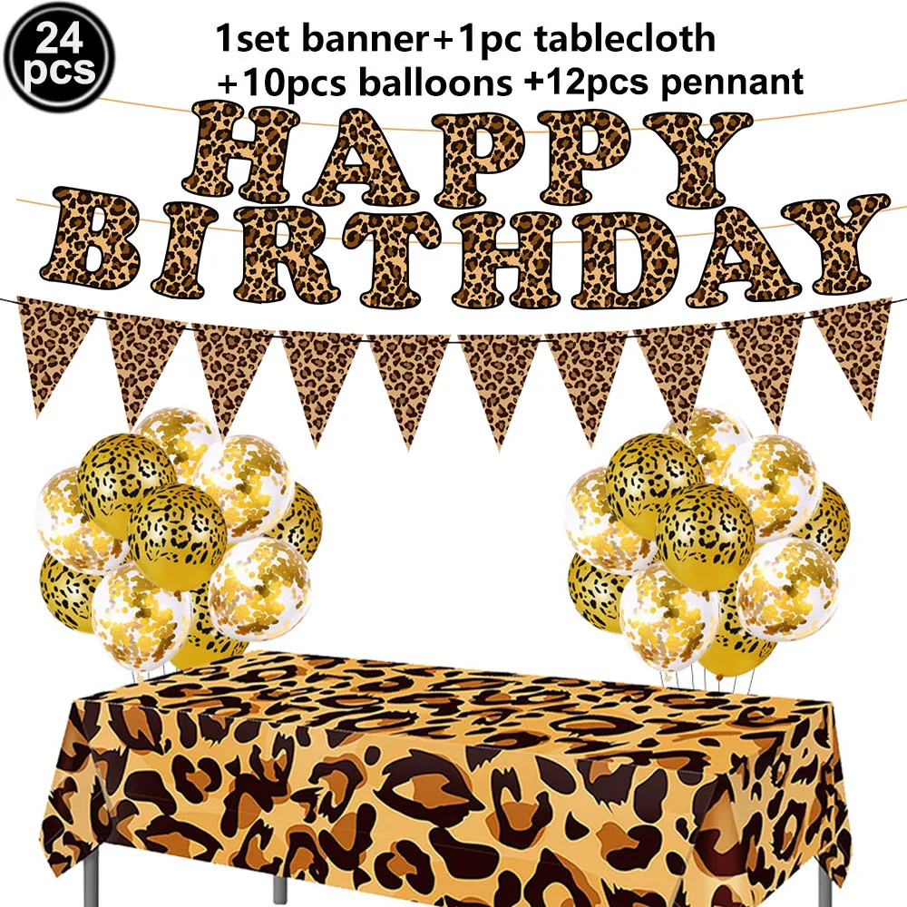 32 Inch Luipaardprint Nummerballon 0-9 Cheetah Print Folieballonnen voor Wild One Safari Verjaardag Dierenprint Feestdecoratie
