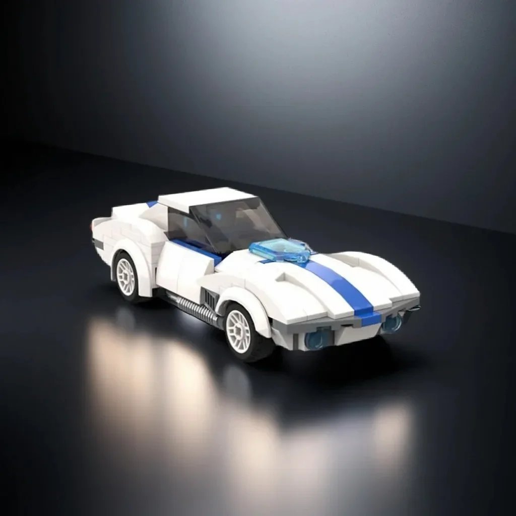 199 stücke Moc Corvettessss Singray 7 Studs Breite Modell Diy Bau Kit Bildung Bausteine Geburtstag Spielzeug Geschenk