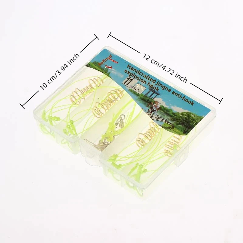 4 قطعة Isni المتفجرة هوك الخصر طبل الربيع الطعم هوك مكافحة لف الفضة الكارب و Bighead الأسماك مجموعة الصيد اكسسوارات #6