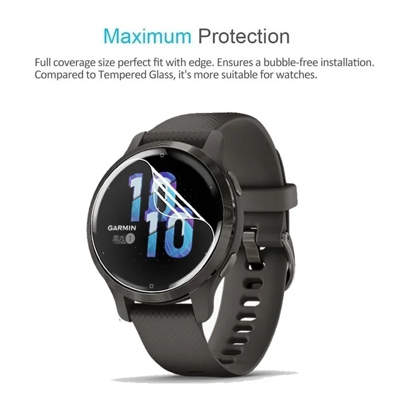 Full Hydrogel Protective Film For Garmin Vivoactive 5 4 4s 3 Garmin Venu 2 Plus 2s 3 3s Screen Protector Protection Cover Foil