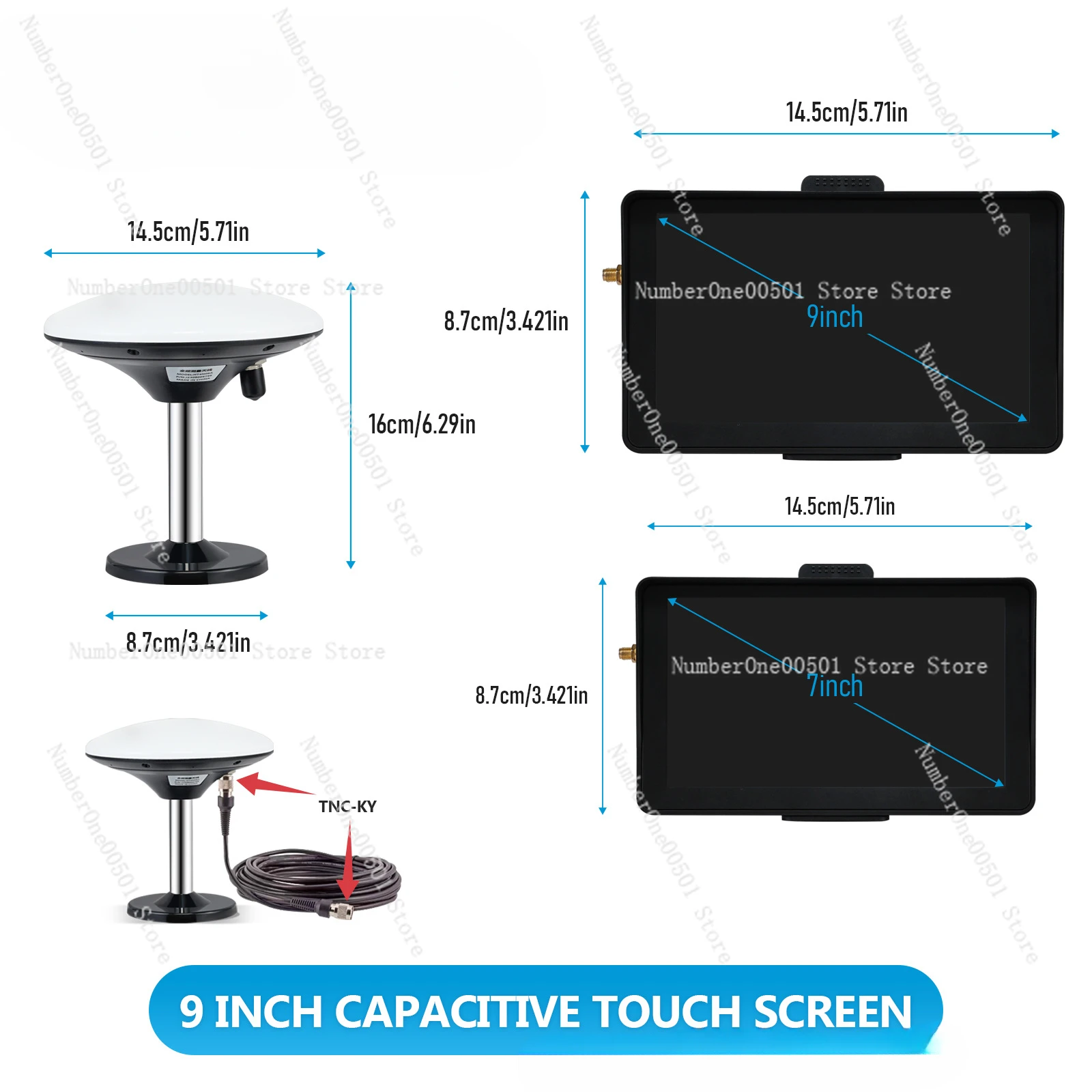 Agricultural tractor navigator 7-inch self-driving GPS is suitable for sowing  weeding and spraying pesticides