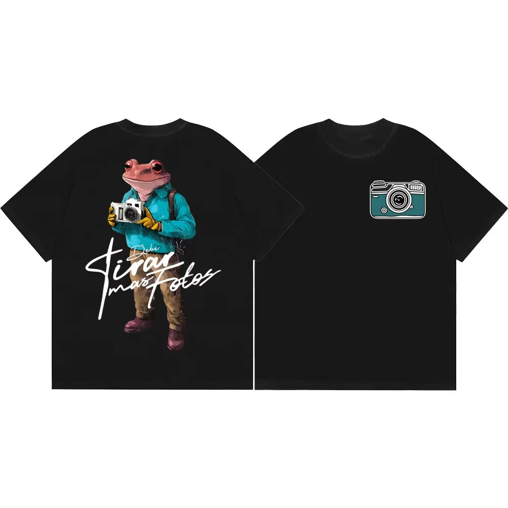 2026 Vintage T‑Shirt Kids Adults Y2K Aesthetic Retro Fun Animal Camera Graphic Print Oversized Short Sleeve Daily Street Tee
