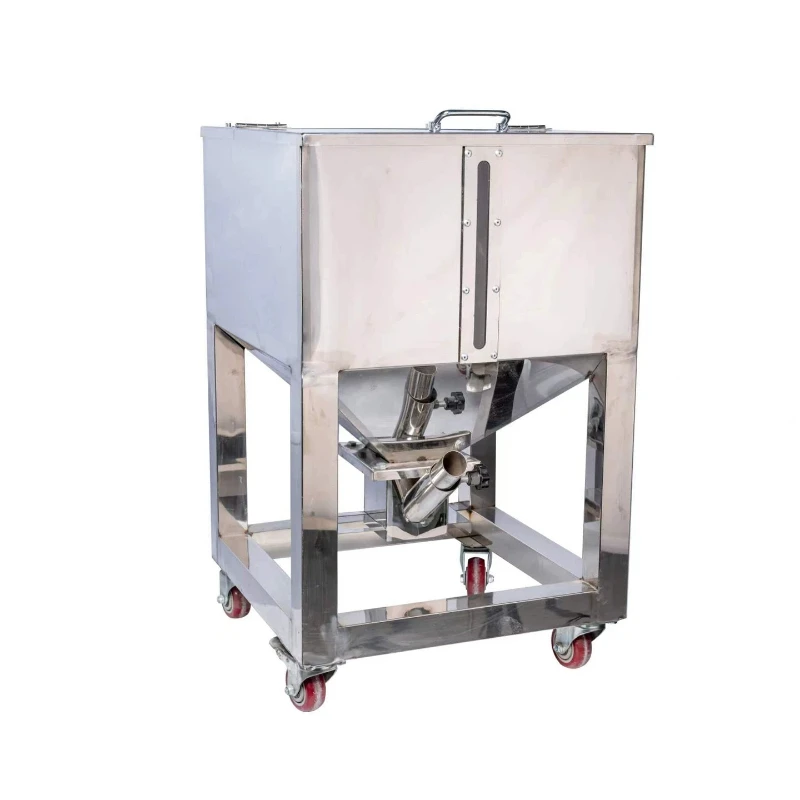 Stainless steel storage bucket, raw material storage box, movable turnover square suction hopper, feeding bucket, durable
