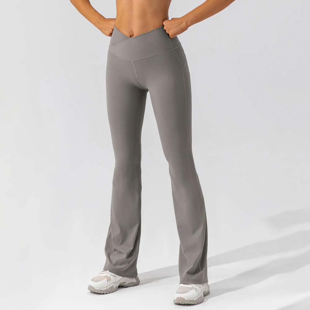 Женские леггинсы с завышенной талией, модные однотонные облегающие штаны для йоги, повседневные брюки в рубчик для тренировок и подтяжки бедер, новинка 2024