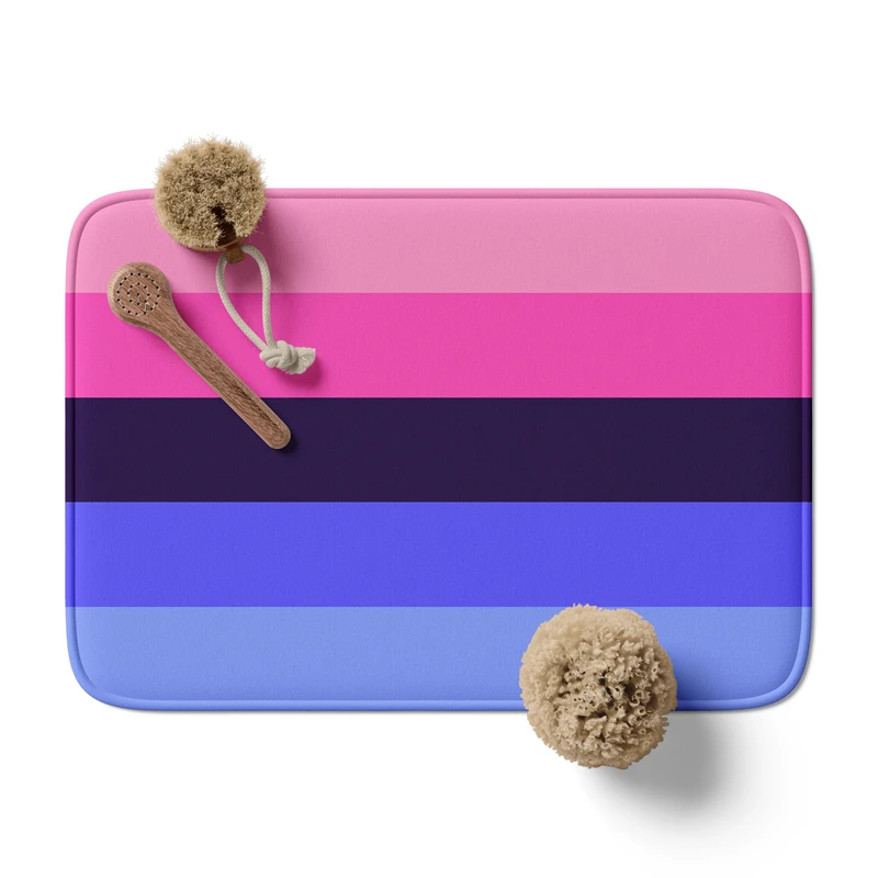 

Gaslight Gatekeep Girlboss Omnisexual Pride Flag коврик для ванной с нескользящей основой впитывающий очень уютный фланелевый коврик для ванной
