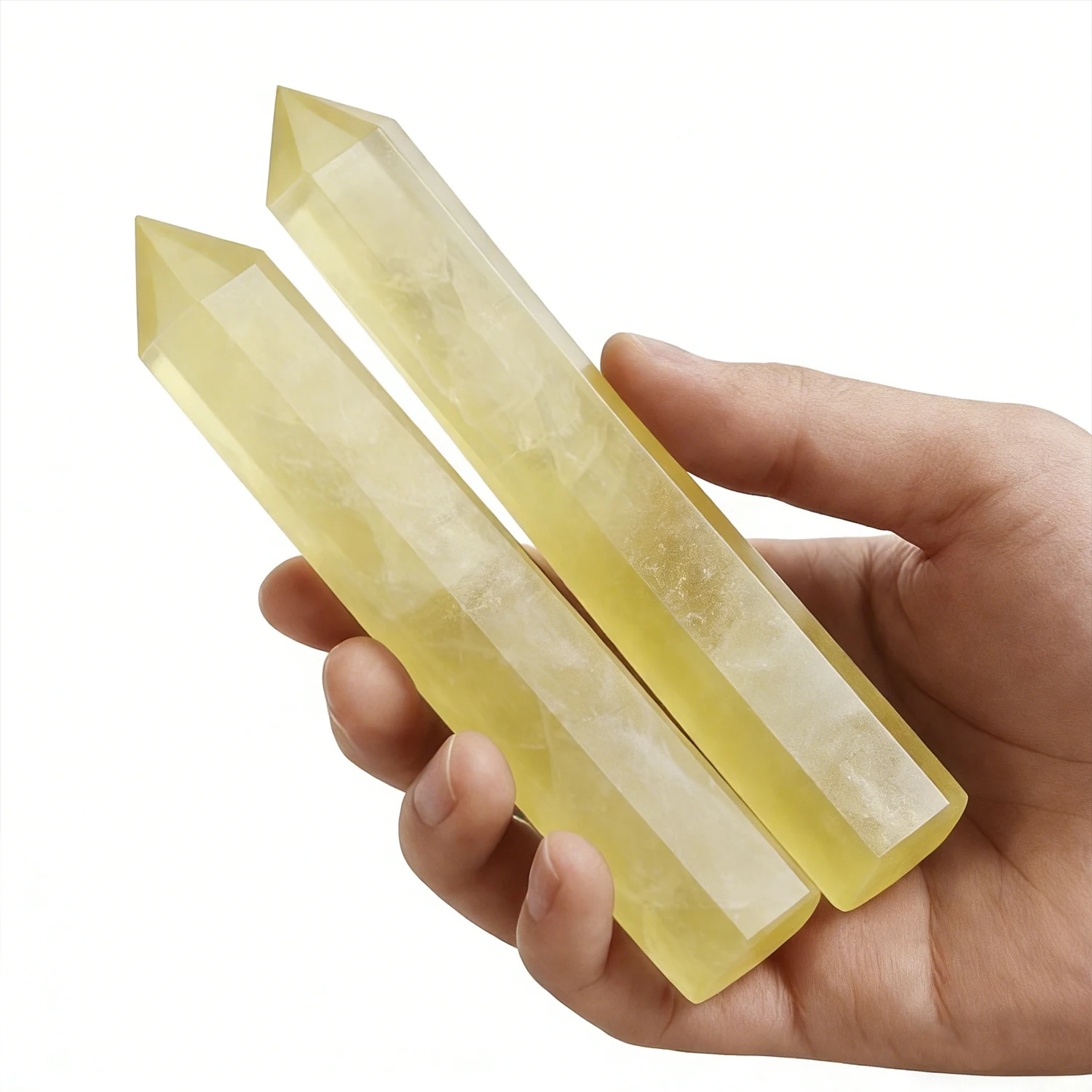 AierCrystal 1PCS Natural Crystal Citrine Tower 3.15