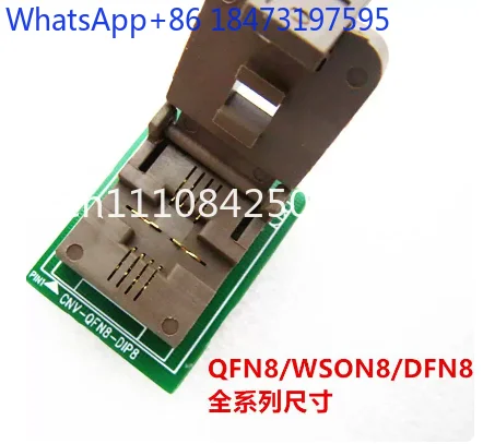 QFN8 WSON8 MLF8 MLP8 DFN8 to DIP8 IC Test Socket Adapter Converter for 6x5mm 8x6mm Chip Programming Debug