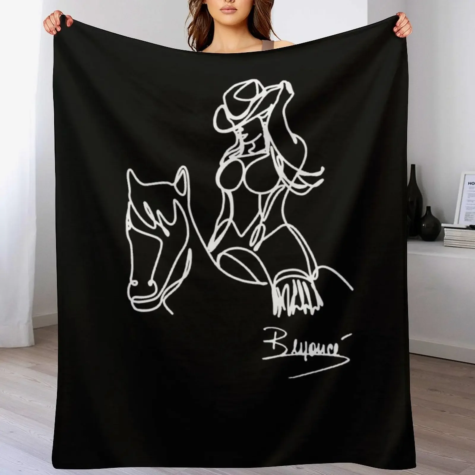 

Renaissance Minimalist Line 2 - Beyonce Throw Blanket Summer Beddings Fashion Sofas Multi-Purpose Picnic Blankets