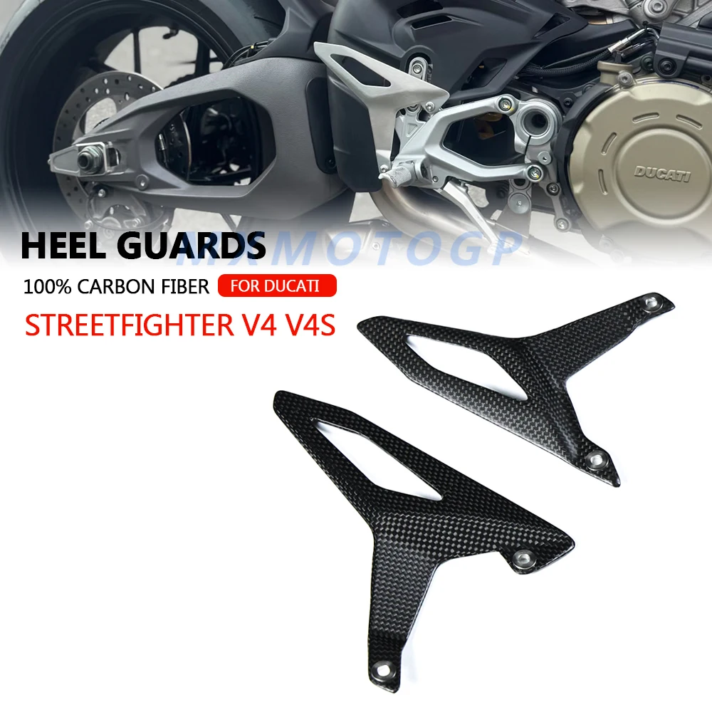 

For Ducati Streetfighter V4 2025 100% Carbon Fiber Heel Guards Fairings Motorcycle Accessories