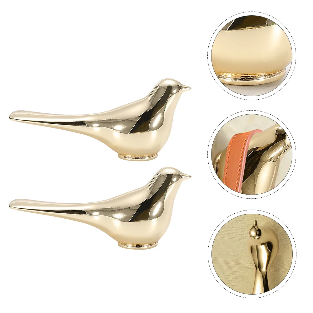 

2Pcs Light Luxury Gold Cabinet Door Pull Handle Zinc Alloy Small Bird Decorative Cabinet Drawer Wardrobe Knob Drawer Pull Handle