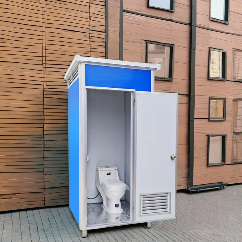 Prefabricated Shower Cabin Single Double White Blue Gray Outdoor Public Bathroom Mobile Portable Toilet Unit