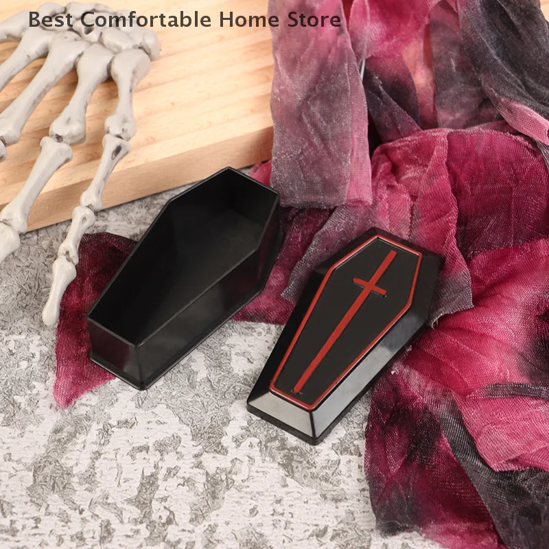 Pack of 2 Miniature Coffin-Shaped Boxes Halloween Party Prank Props