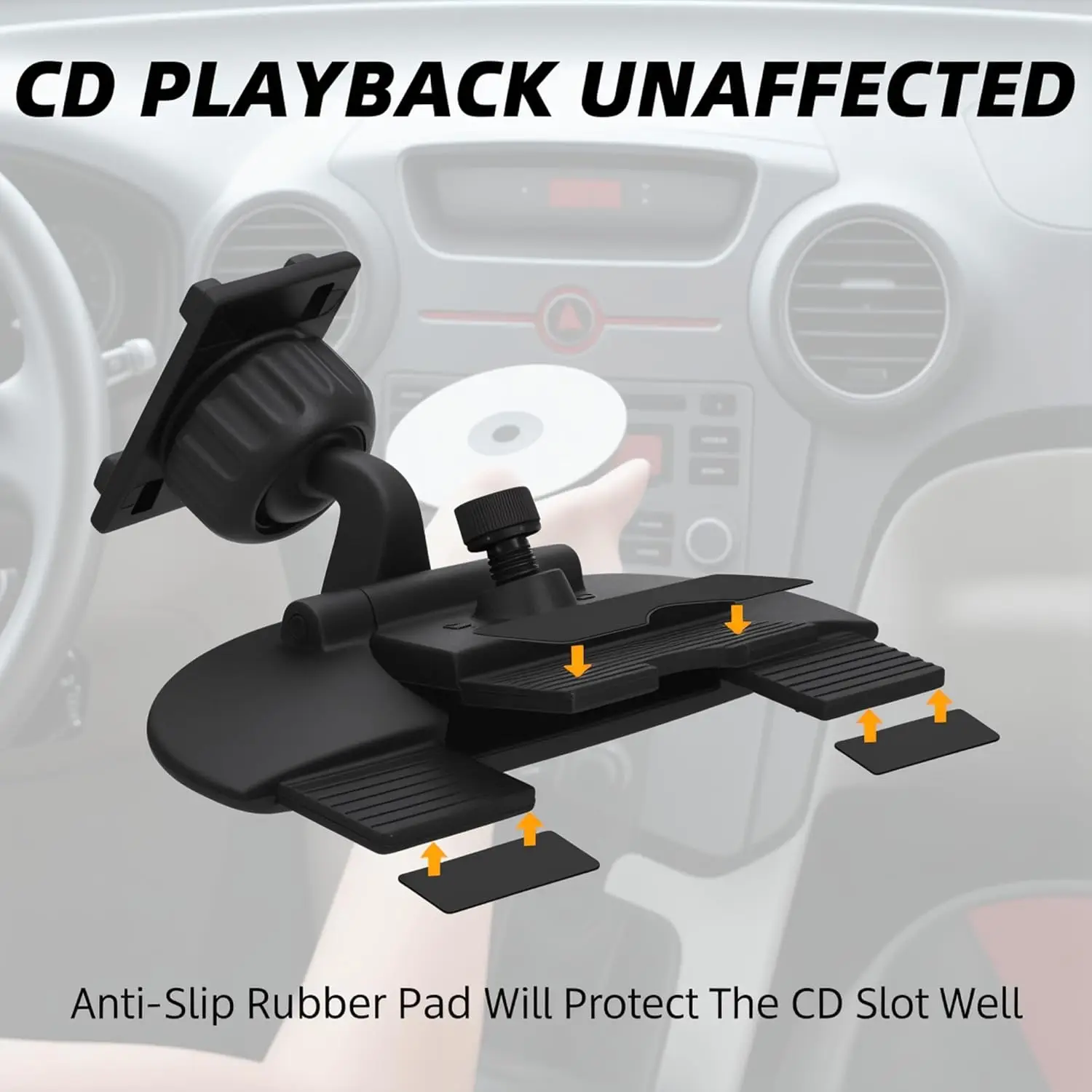 CD-Schlitz-Halterung für Carplay-Bildschirm 17mm Kugel für Garmin Nuvi GPS Handy im Auto 4-11 Zoll Monitor Android Auto Tablet CD-Halter – Detail 6