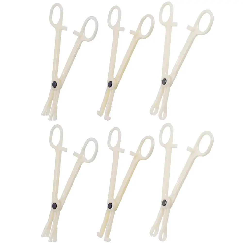 

6 Pcs Convenient Piercing Tools Clamps Body Clean Single Use Pliers Disposable Set