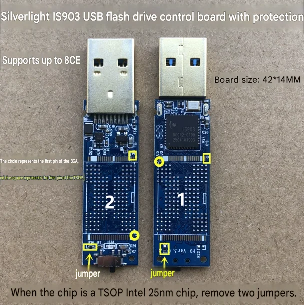 Yincan IS903 USB 3.0 Flash Drive PCB Controller Board BGA100 132 152 272 316 Write Protection