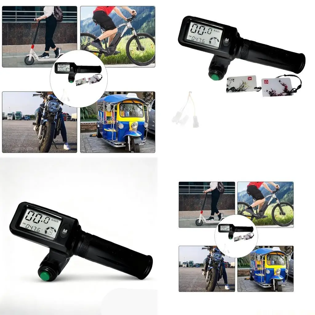 

J0MA Multiple Speed Electric Bike Throttle Integrated Battery Level Display LCD Speed Display Handle Speed Regulator
