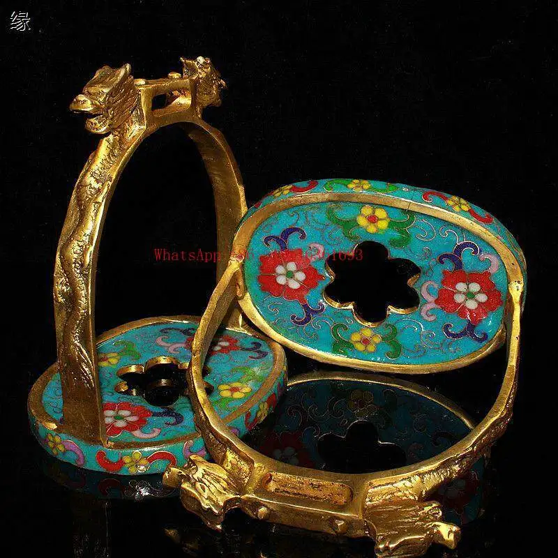Pedaling A Pair of Horses Equipped for An Equestrian Performance Bronze Stirrups