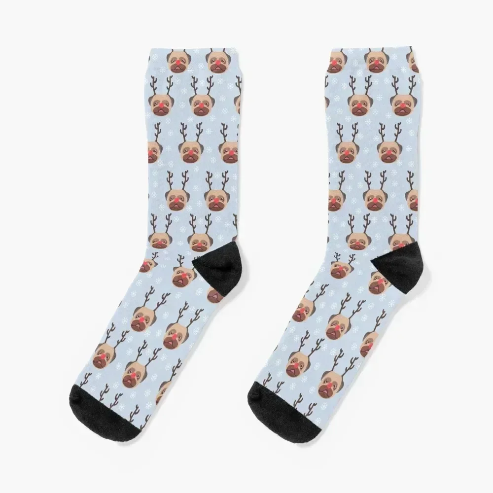 

christmas pug seamless pattern,christmas pug,santa pug Socks winter funny gifts short Designer Man Socks Women's