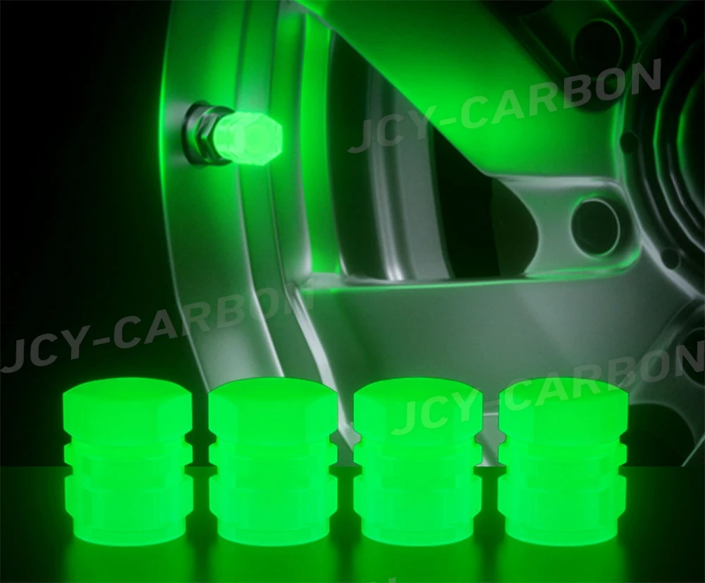 

5 Colors Motorcycle Bike Glowing Valve Cover 4pcs Luminous Tire Valve Caps Car Tyre Wheel Hub Rim Styling