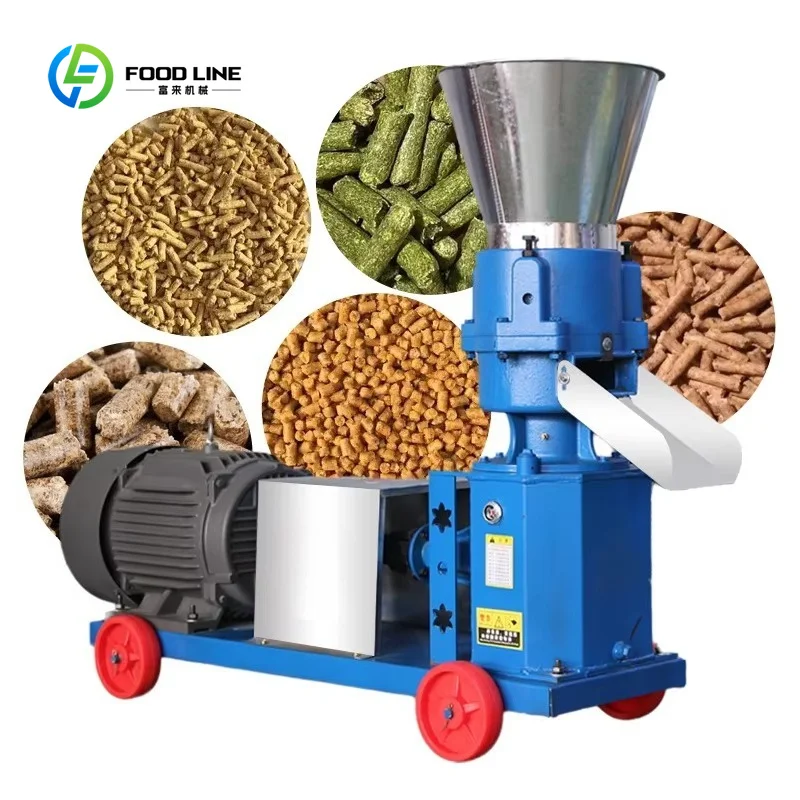 Customized Commercial Efficient Feed Pellet Machine Livestock Fish High Productivity 500kg/h Grain Processing Animal Feed