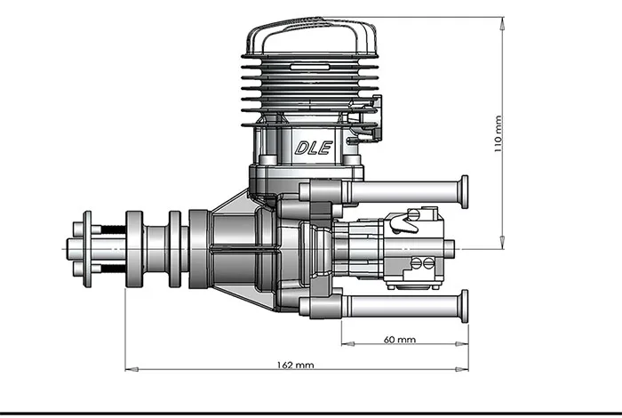 RC飛行機ガソリンおよびガソリン用エンジン,オリジナルのdle35raドローン,2ストローク,シングルシリンダー,35cc,dle35ra