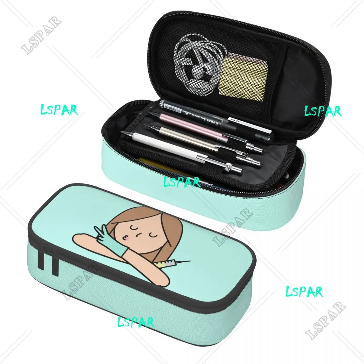 

Enfermera En Apuros Doctor Nurse Pencil Cases for Boys Gilrs Custom Large Storage Pen Bag Box School Supplies