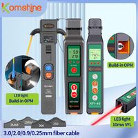 2023 New Design Fiber Optic Trafic Identifier Komshine KFI-35/45 With 10MW VFL, Power Meter Function + LED Light